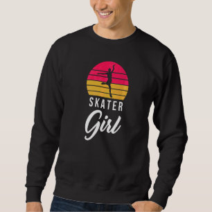 Vintage Skater Girl Figure Skating Retro Ice Skati Sweatshirt
