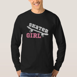 Vintage Skater Girl Skateboarder Skateboard Skateb T-Shirt