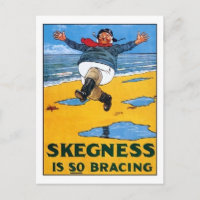 Vintage Skegness Ad - Skegness is so Bracing - Man