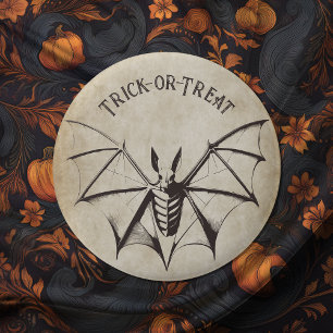 Vintage Skeletal Bat Halloween 6 Cm Round Badge
