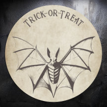 Vintage Skeletal Bat Halloween