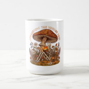 Vintage Skeleton and Mushroom Shirt Coffee Mug