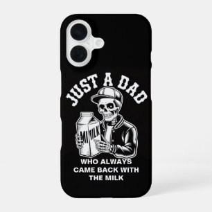 Vintage Skeleton Dad Came Back Milk Fathers Day iPhone 16 Case
