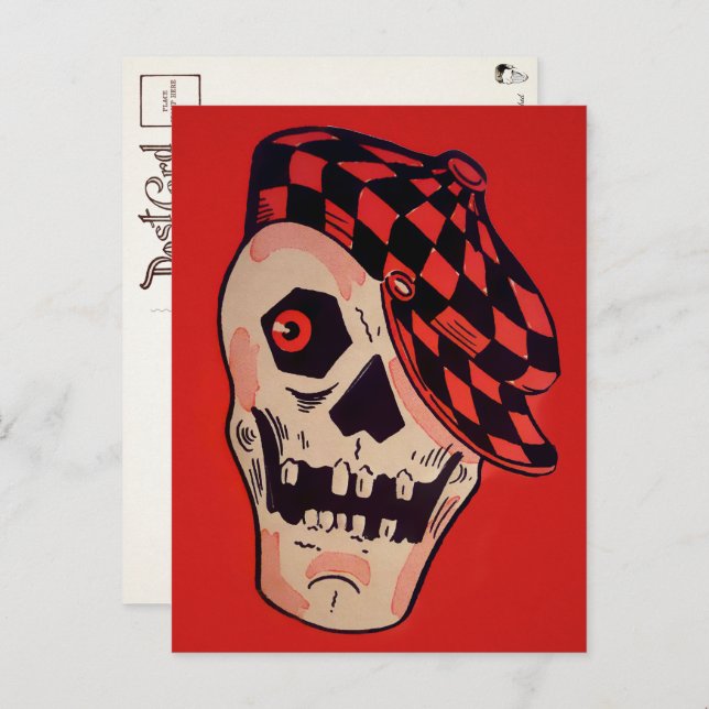 Vintage Skeleton Decoration Postcard (Front/Back)