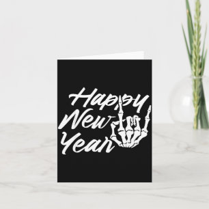 Vintage Skeleton Happy New Year Eve  Card