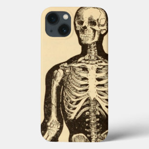 Vintage skeleton illustration aged whimsical flat  iPhone 13 case
