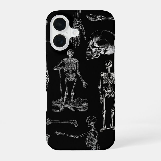 Vintage Skeleton Illustration Phone Case  (Back)