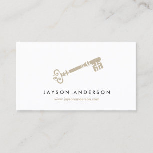 VINTAGE SKELETON KEY LOGO No. 1 Business Card
