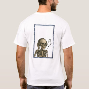 Vintage Skeleton Listening to Music T-Shirt