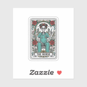 Vintage Skeleton Nurse Tarot Card Shirt Design_1