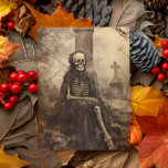 Vintage Skeleton Photo Decoupage  Postcard<br><div class="desc">This design may be personalised by choosing the Edit Design option. You may also transfer onto other items. Contact me at colorflowcreations@gmail.com or use the chat option at the top of the page if you wish to have this design on another product or need assistance with this design. See more...</div>