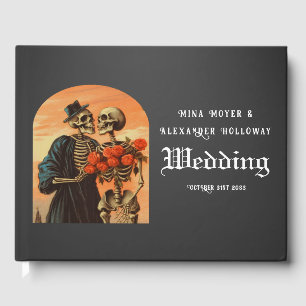 Vintage Skeleton Romantic Goth Photo Guest Book