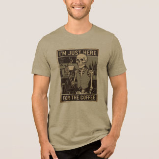 Vintage Skeleton Shirt Coffee Lover Tee