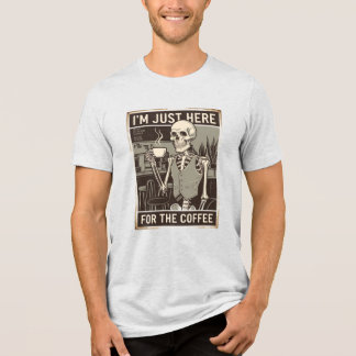 Vintage Skeleton Shirt Coffee Lover Tee