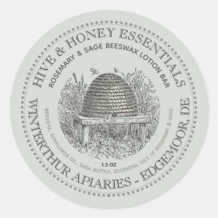 Vintage Skep Hive & Honey Products Label