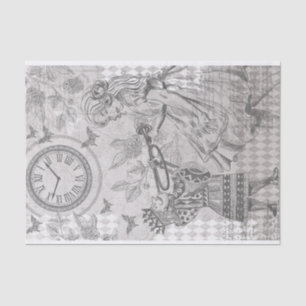 Vintage Sketch Alice In Wonderland Decoupage Tissue Paper