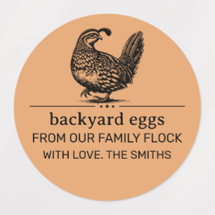 Vintage-Sketch Egg Carton Labels Personalised
