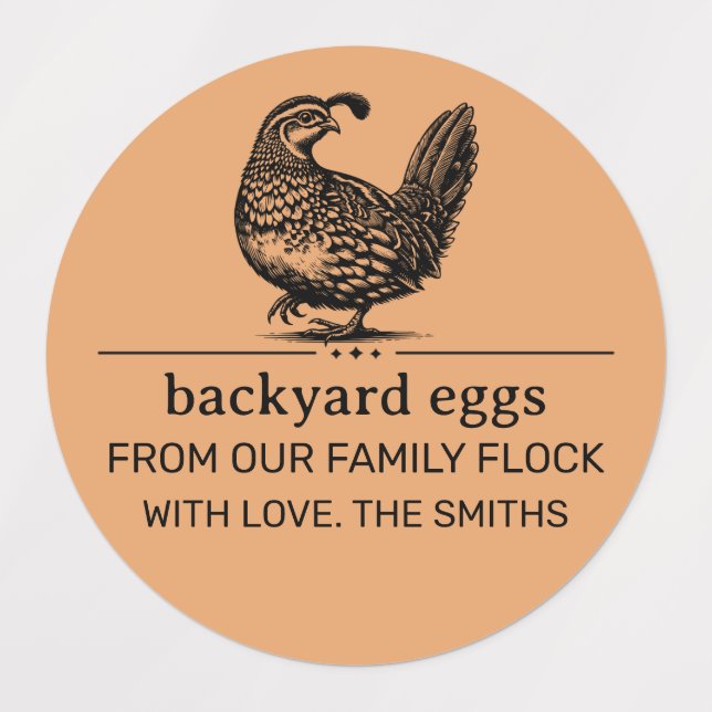 Vintage-Sketch Egg Carton Labels Personalised (Design 1)