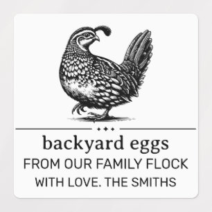 Vintage-Sketch Egg Carton Labels Personalised