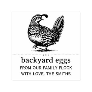 Vintage-Sketch Egg Carton Labels Personalised Self-inking Stamp