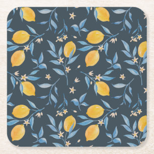 Vintage Sketch, Greeting Cards Design. Square Paper Coaster