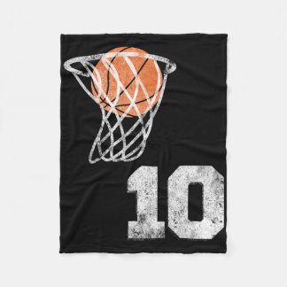 Vintage Sketll Jersey Number 10 Player Number  Fleece Blanket