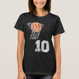 Vintage Sketll Jersey Number 10 Player Number  T-Shirt