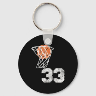 Vintage Sketll Jersey Number 33 Player Number  Key Ring
