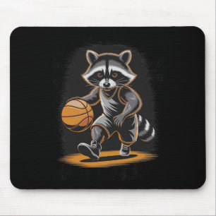 Vintage Sketll Raccoon Talk Shoot Slam Game Dunk L Mouse Mat