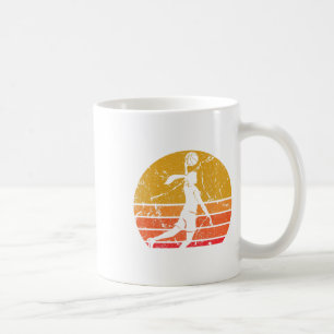 Vintage Sketll Silhouette Retro Sun Sketll Girl Coffee Mug