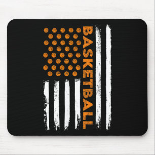 Vintage Sketll Usa Flag 4th Of July Sketll Men Boy Mouse Mat