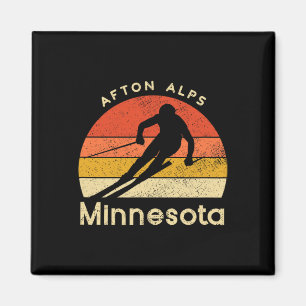 Vintage Ski Afton Alps Minnesota Mountain  Magnet