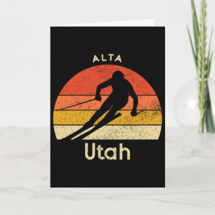 Vintage Ski Alta Utah Mountain Card