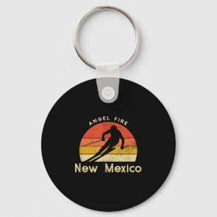 Vintage Ski Angel Fire New Mexico Mountain Key Ring