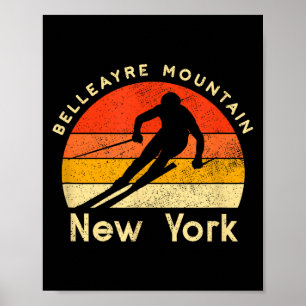 Vintage ski belleayre mountain new york mountain  poster