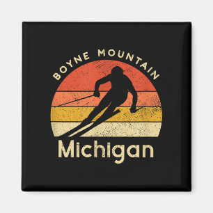 Vintage Ski Boyne Mountain Michigan Mountain Magnet