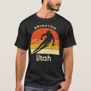 Vintage Ski Brighton Utah Mountain  T-Shirt