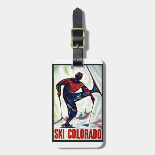 Vintage Ski Colorado Luggage Tag