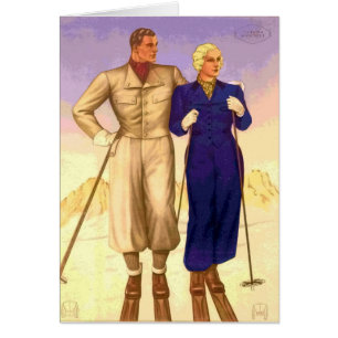 Vintage Ski  Couple Trip