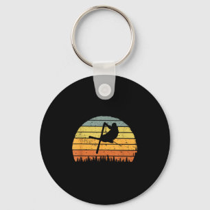 Vintage Ski Freestyle Retro Design Jump Trick Skii Key Ring