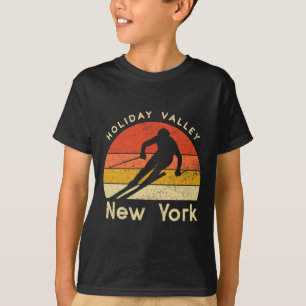 Vintage Ski Holiday Valley New York Mountain  T-Shirt