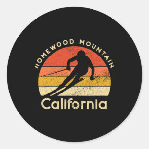 Vintage Ski Homewood Mountain California  Classic Round Sticker