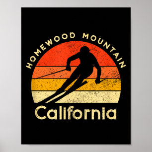 Vintage ski homewood mountain california  poster