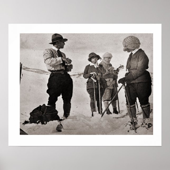 Vintage ski image, Great ski wear Poster (Front)