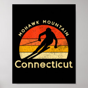 Vintage ski mohawk mountain connecticut mountain  poster