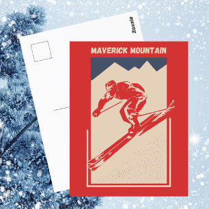 Vintage Ski Montana Resort Maverick Mountain Postcard