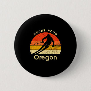 Vintage ski mount hood oregon mountain  6 cm round badge