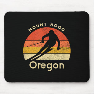 Vintage Ski Mount Hood Oregon Mountain Mouse Mat