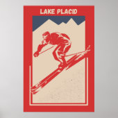 Vintage Ski New York State Resort Lake Placid Poster (Front)