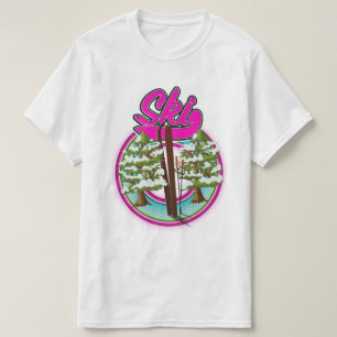 vintage ski pink logo T-Shirt